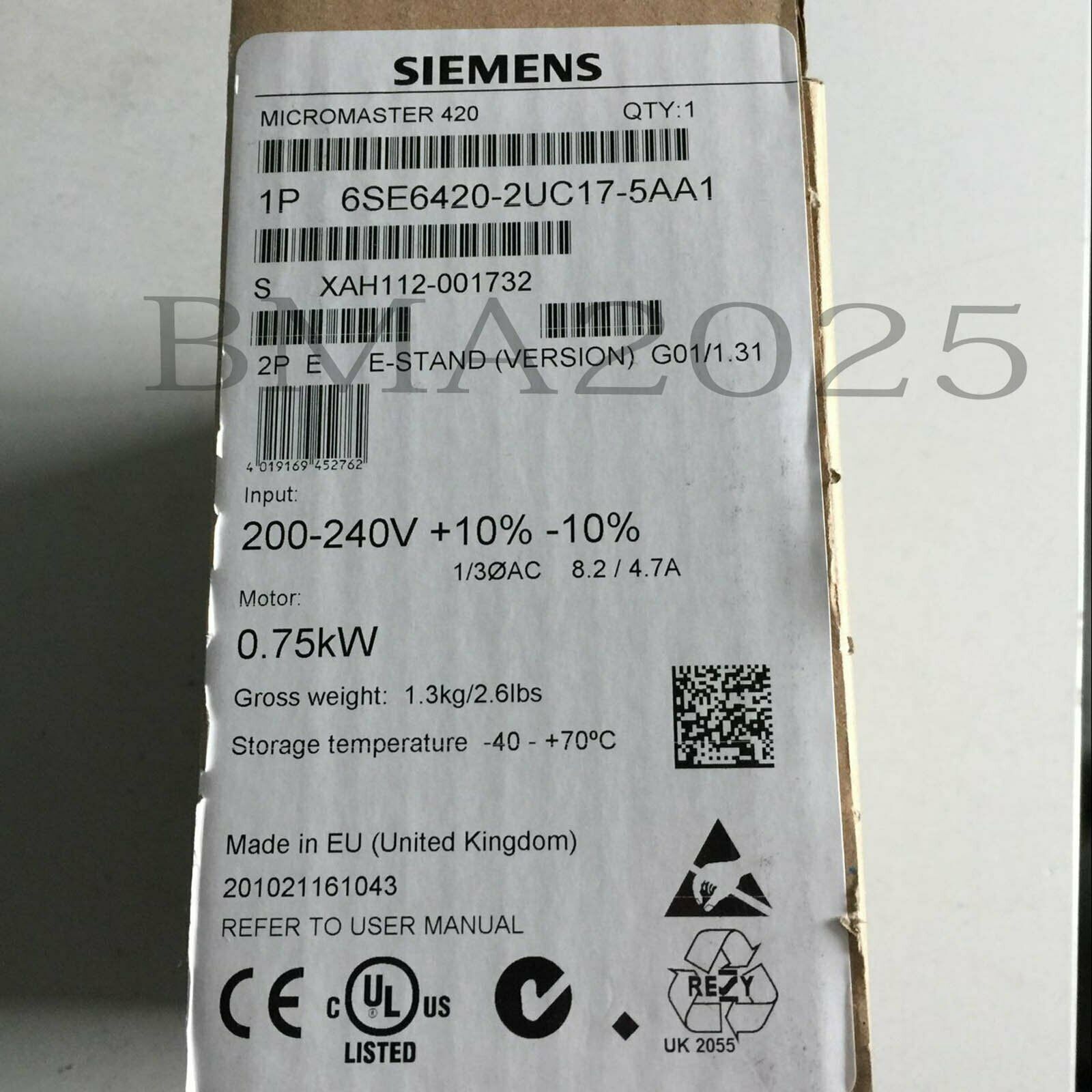 1PC New 6SE6420-2UC17-5AA1 6SE6 420-2UC17-5AA1 1year warranty DHL free ship SM9T