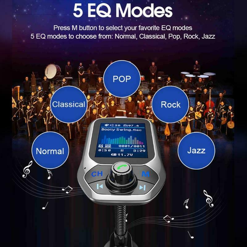 Bluetooth-compatible Player Car Kits Audio Music Adapter USB QC3.0 Fast Charger