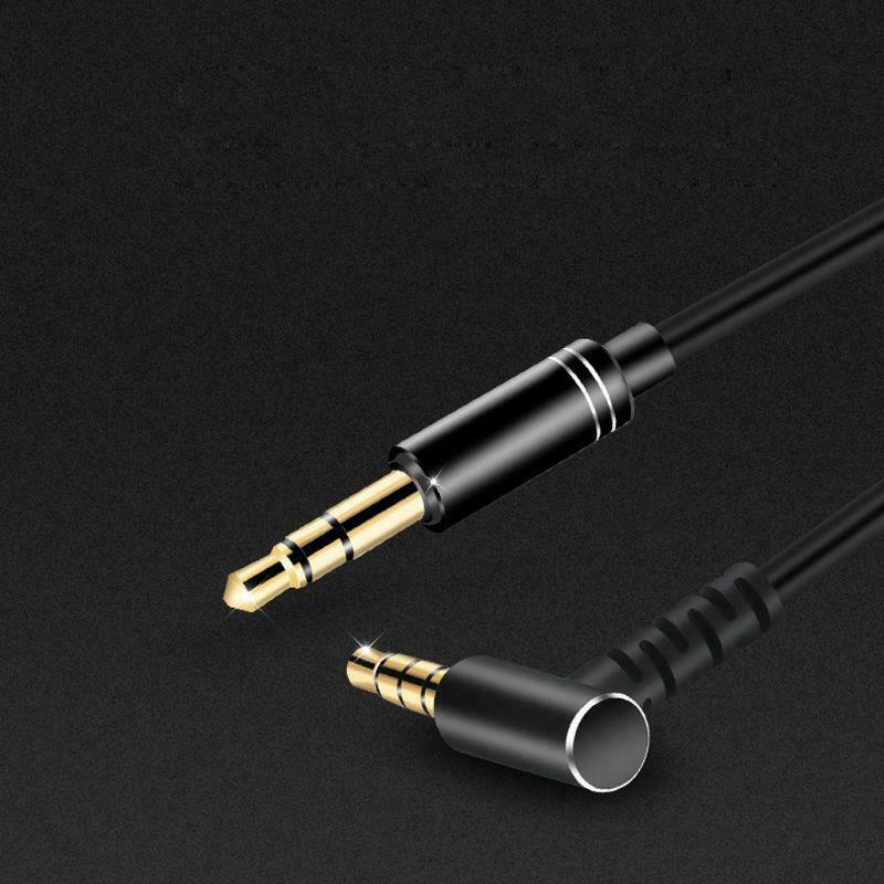 3.5mm Jack Aux Audio Cable With Mic Volume Control Stereo Flexible Spring Cord
