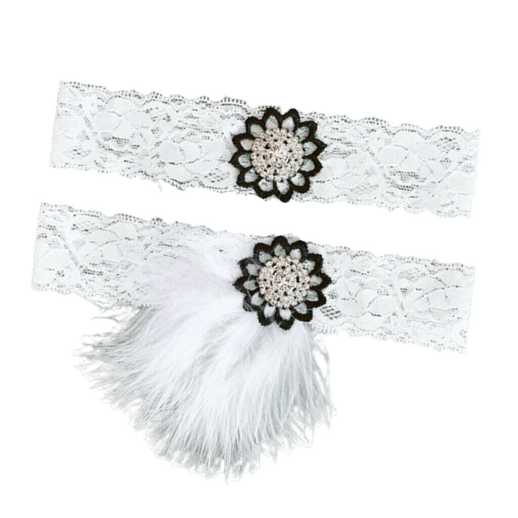 Bridal Wedding Sexy Lace Garter Belt Women Flower Feather Legs Strap Club