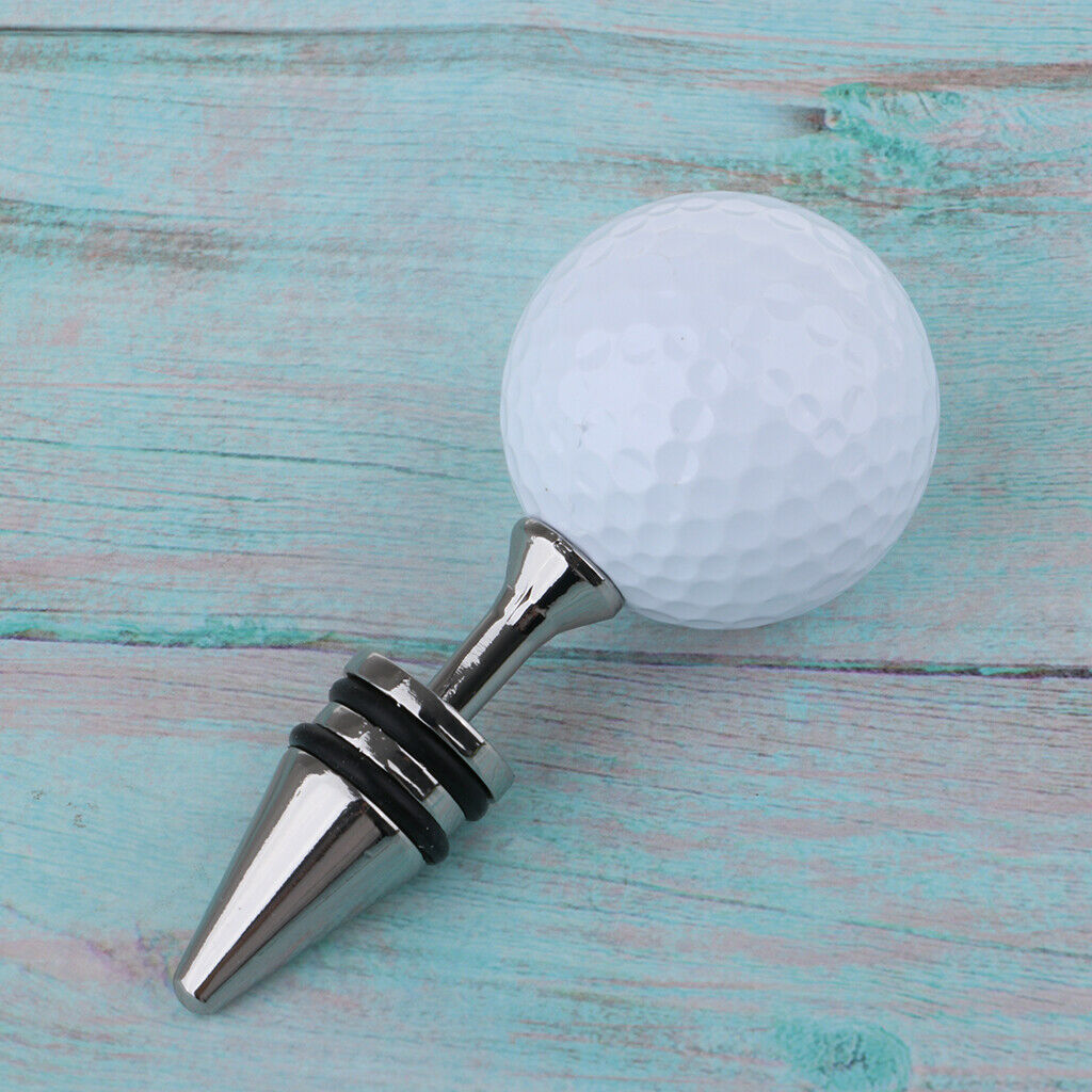 Golf Ball Style Wine Bottle Stopper Liquor Bottle Sealer Rose Golden