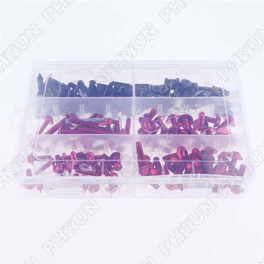 Motorcycle Fairing Bolts Fastener Kit ATV Fairing Fastener Clips Screws Bolt Kit