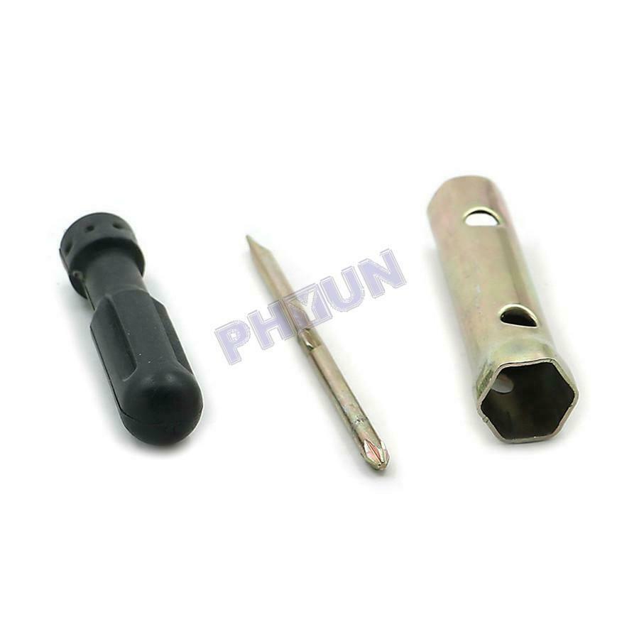 Motorcycle Spark Plug Spanner Wrench Socket Repair Tool Kit Portable Universal