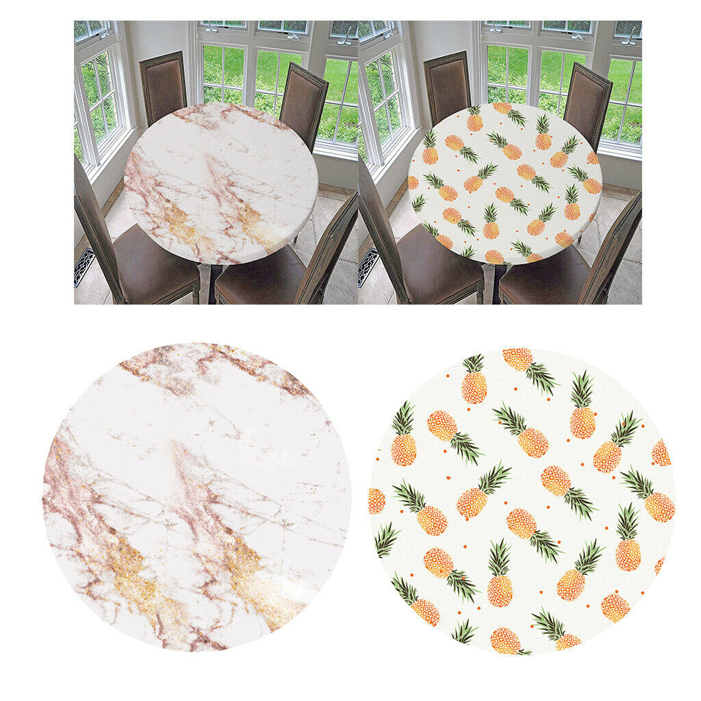 2pcs Waterproof Non-slip Round Table Cover Table