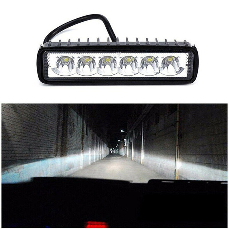 18W 6inch 6LED Work Light Bar Flood Lamp Offroad Driving Fog 4WD ATV SUV T  XC