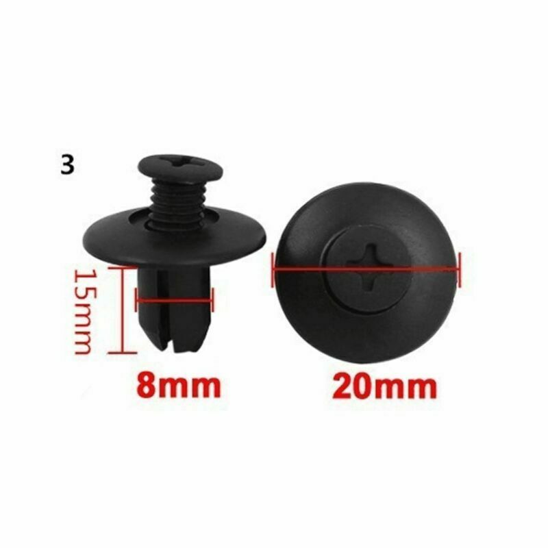100Pcs 6 Models Car Door Fender Repair Fastener Clip Rivets Screws Push Fastener