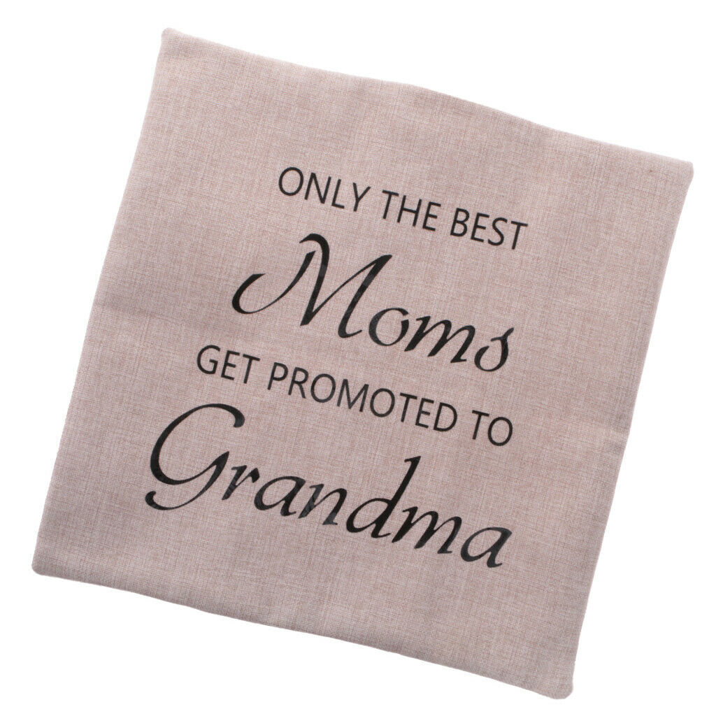 Only the Best Moms Get Promoted to Grandma Linen Cushion Case Throw Pillow Cover