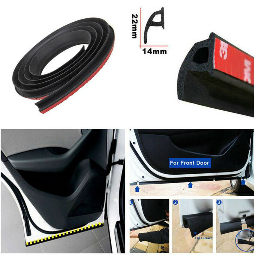 4M P Shape Car Window Door Rubber Seal Weatherstrip Strip Hollow Car Motor Auto