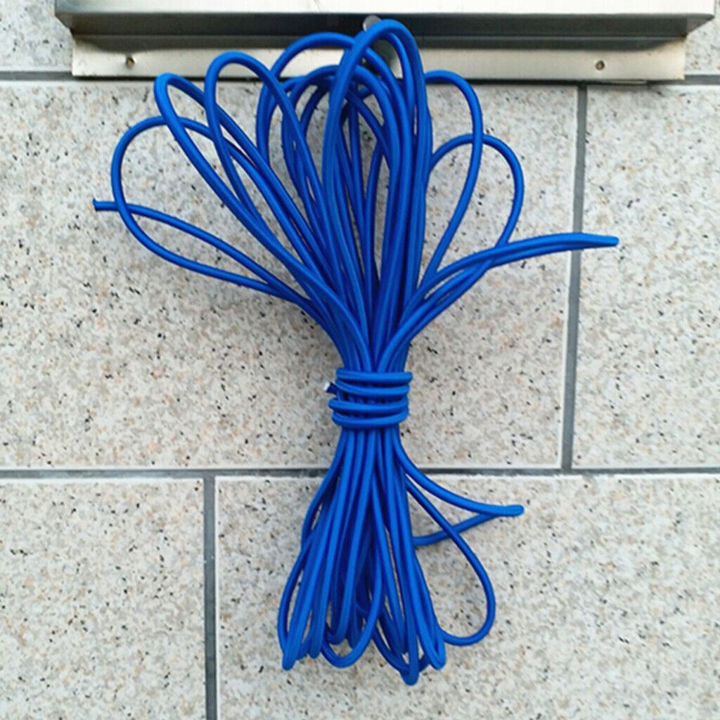 5mm Blue Elastic Rubber Bungee Rope Shock Cord Tie Down Boat UV Stable 5m