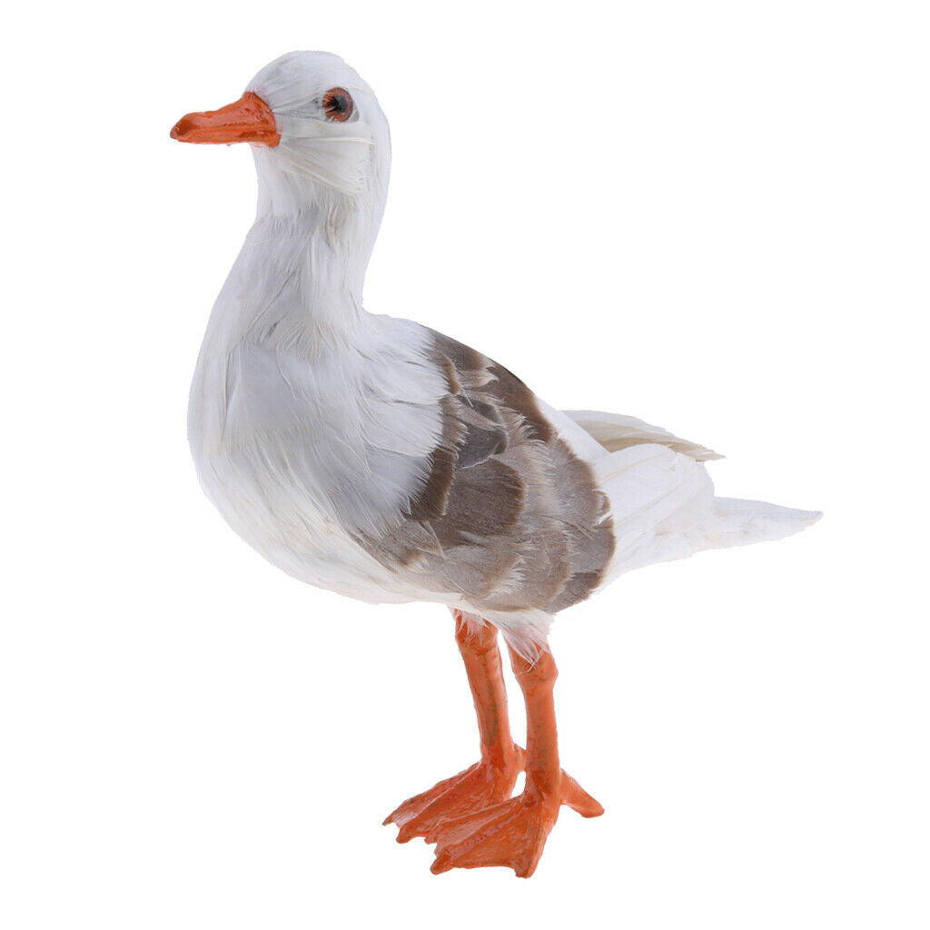 Simulated Seagull Realistic Bird Animal Artificial Feather Bird Garden Decor