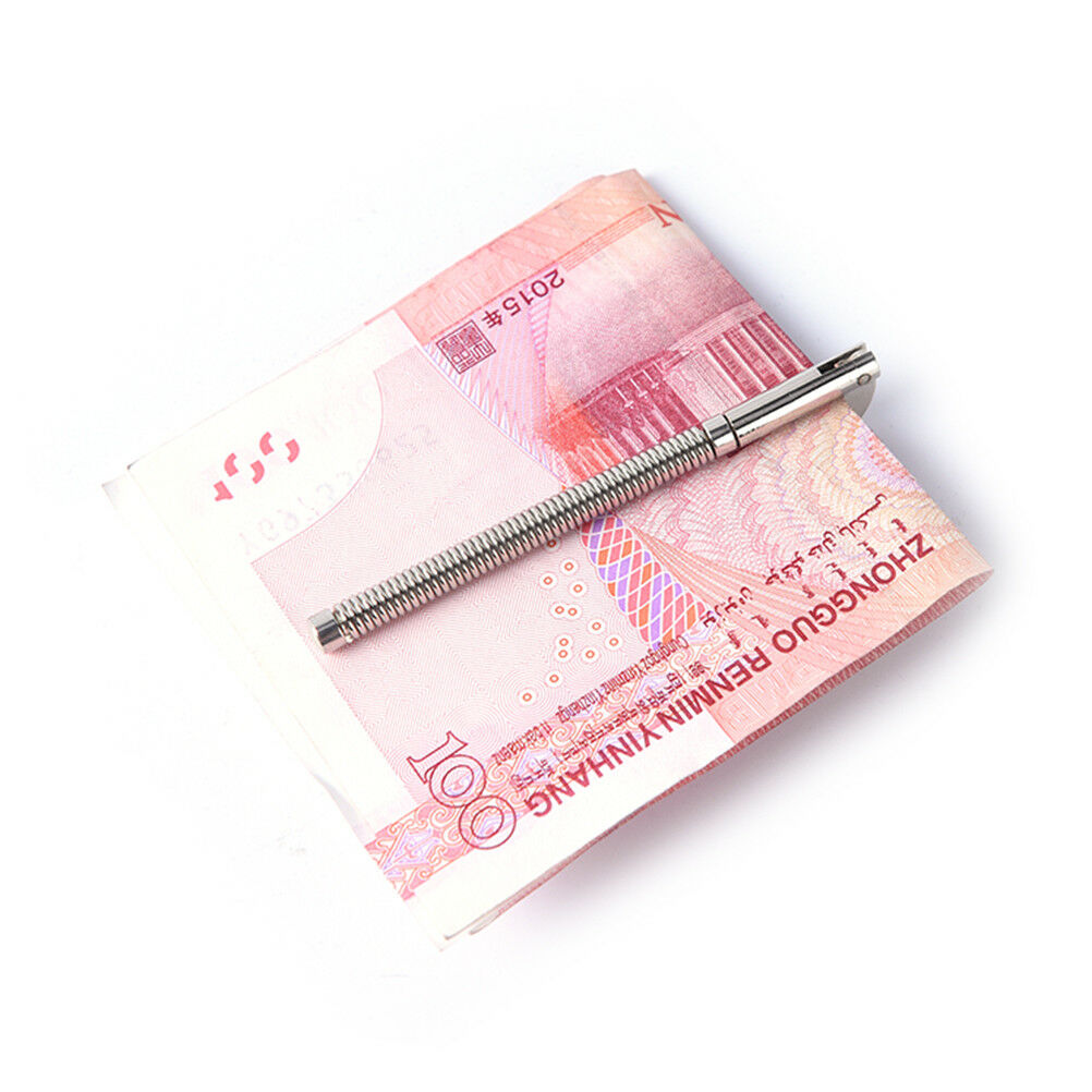 Spring Metal Money Clip Stainless Steel Cash ID Credit Card Money.Holder.Clip NC