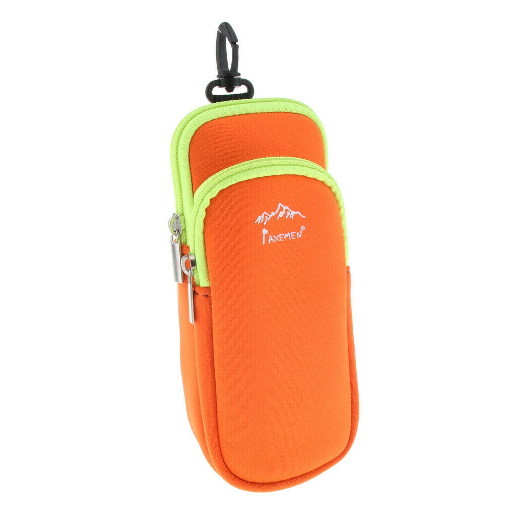Sports Mobile Phone Interphone Holder Storage Bag Climbing Running Orange