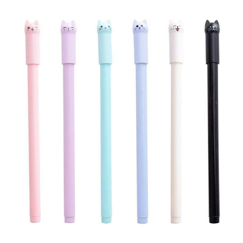 Cute Cat Pens Design Gel Ink Writing Pen for Cat Lovers Kids Woman Gift Child