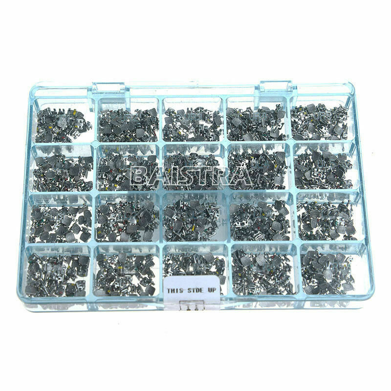 1000pcs AZDENT Dental Orthodontic Brackets Braces Mini MBT 022 Hooks 3-4-5