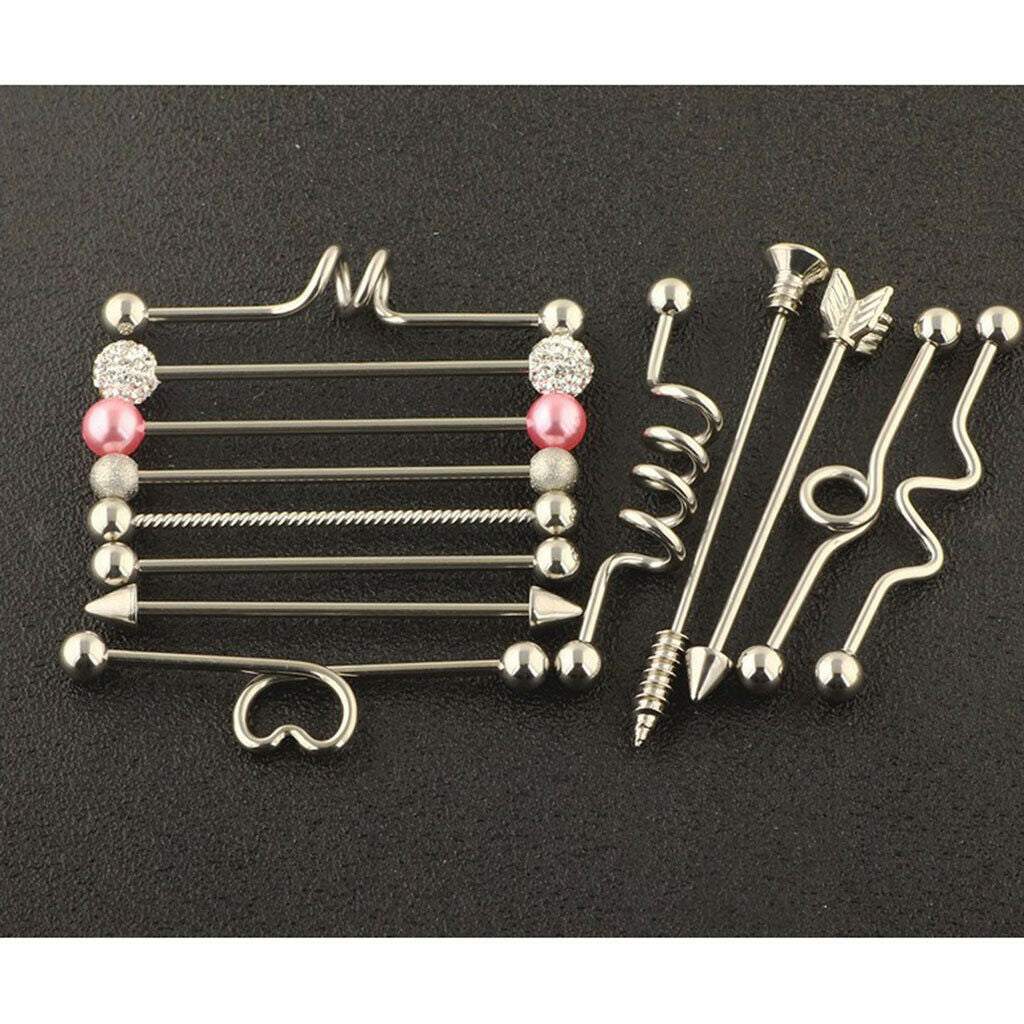 Piercing Stainless Steel Industrial Barbell Earrings
