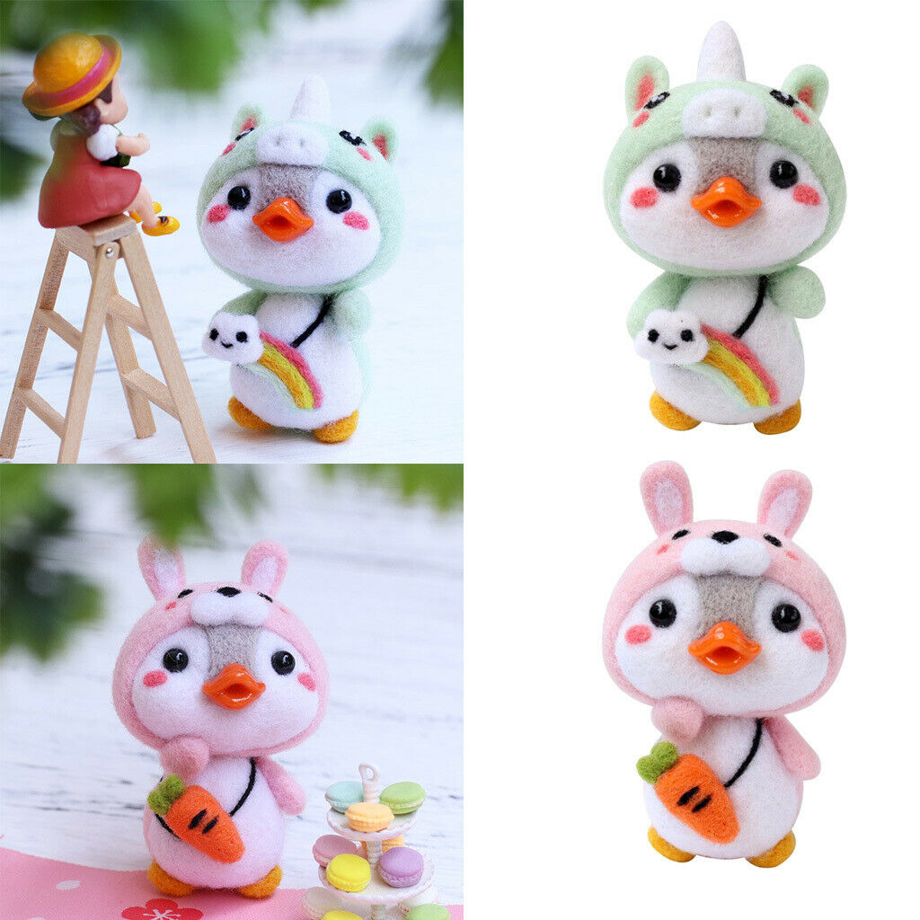 Penguin Wool  Felting Kit Penguin Felt Animals  Felting Kit