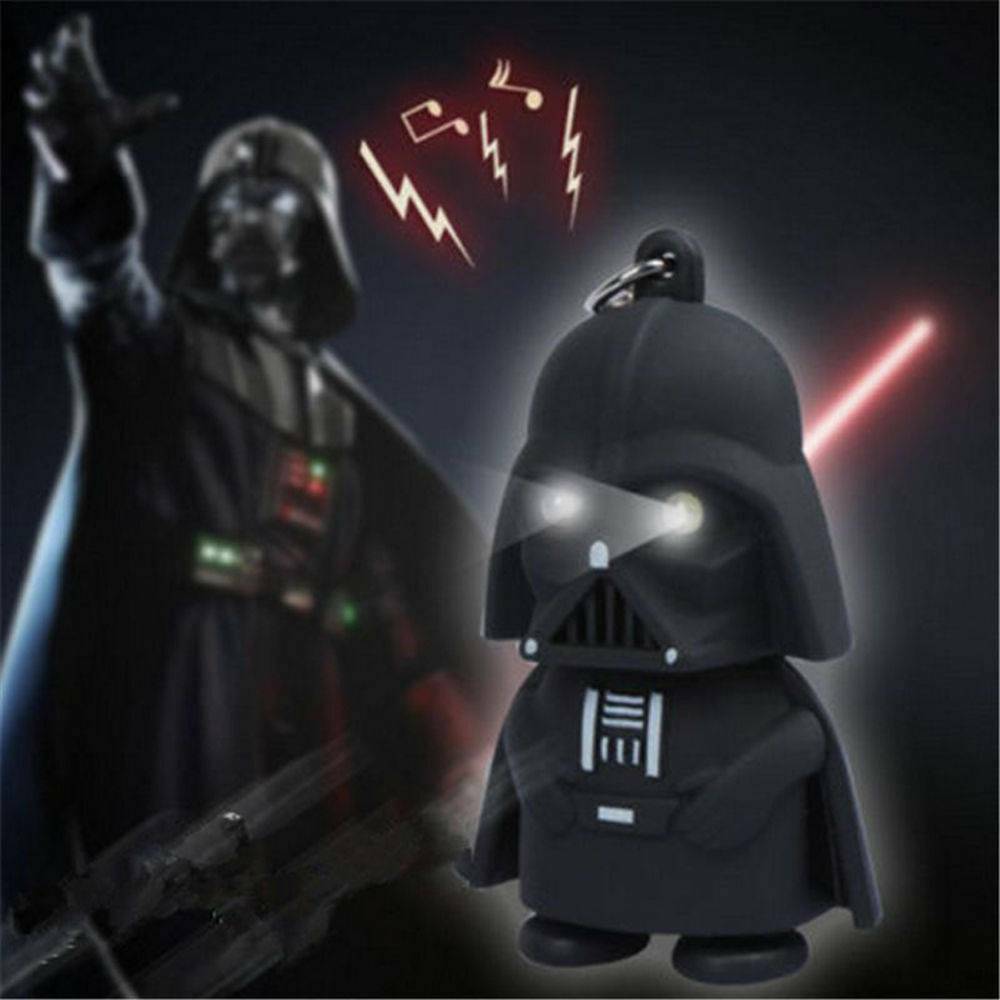 1pc Keyring With Sound Light Up LED Wars Darth Vader Keychain Gift Christmas new