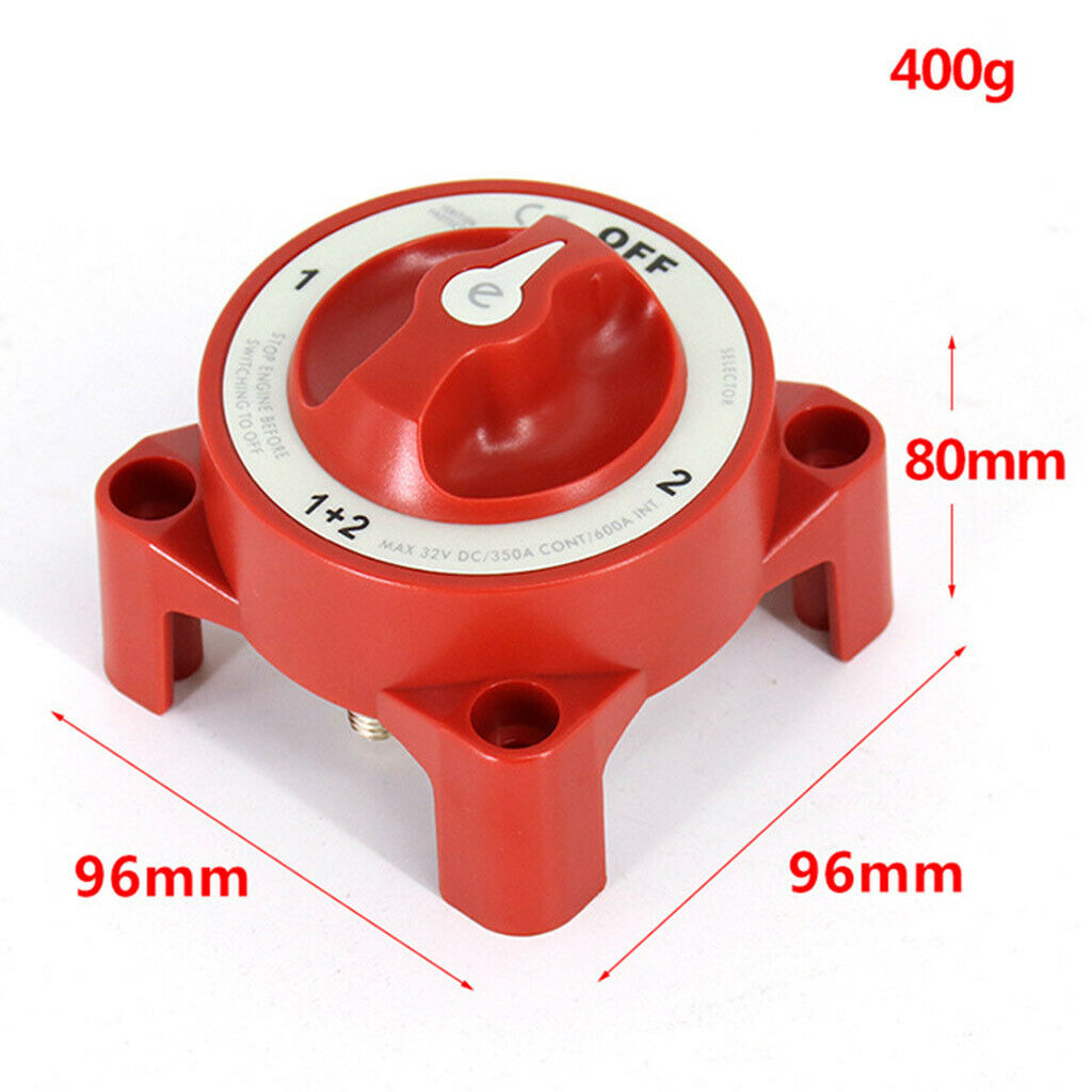 Four Gear Dual Battery Switch Selector Safety Shut Off for Boat Caravan Red