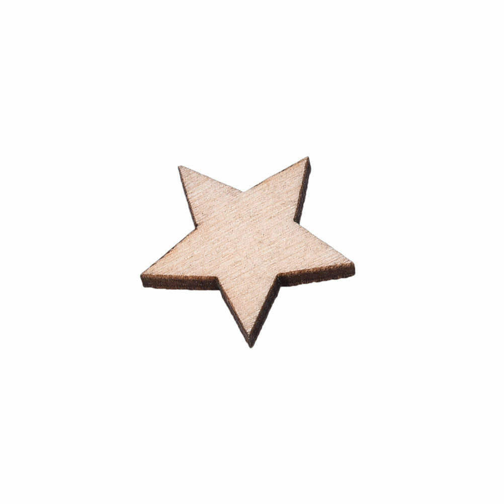 100x Wooden Mini Mixed Wood Stars Craft Cardmaking Scrapbooking EmbellishmentjDD