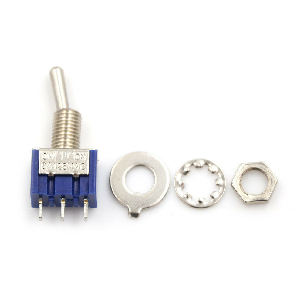 15 Pcs AC 125V 6A SPDT ON-ON 3 Pin Latching Mini Toggle Switch Pip US