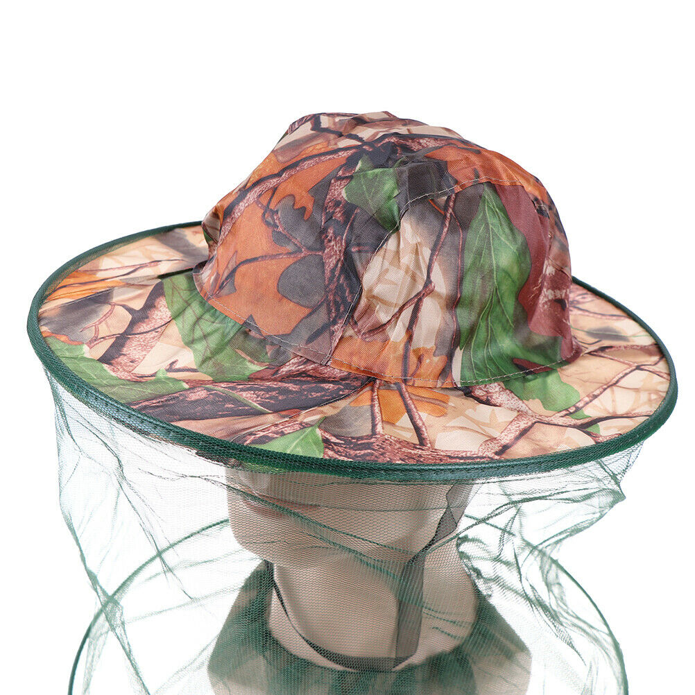 1PC Camouflage outdoor fishing hat mosquito net beekeeping  xJSJCA