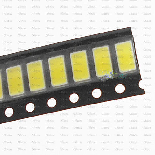 50PCS SMD SMT -EE132 5730 White 6050-7000K  LED Light 120°Bead 50-55LM 3.3V-3.6V