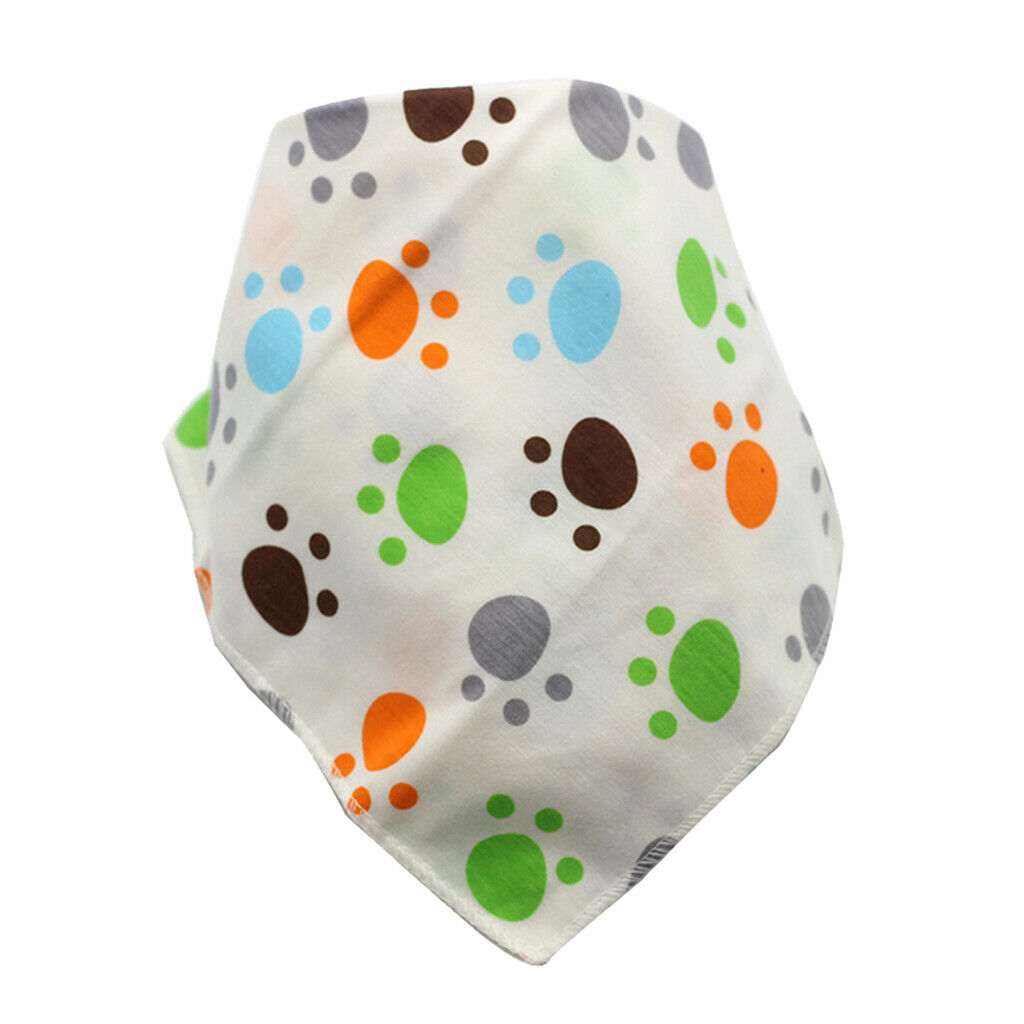 4pcs Adjustable Cartoon Triangle Baby Bibs Burp Cloths Drool Bibs for Scarf