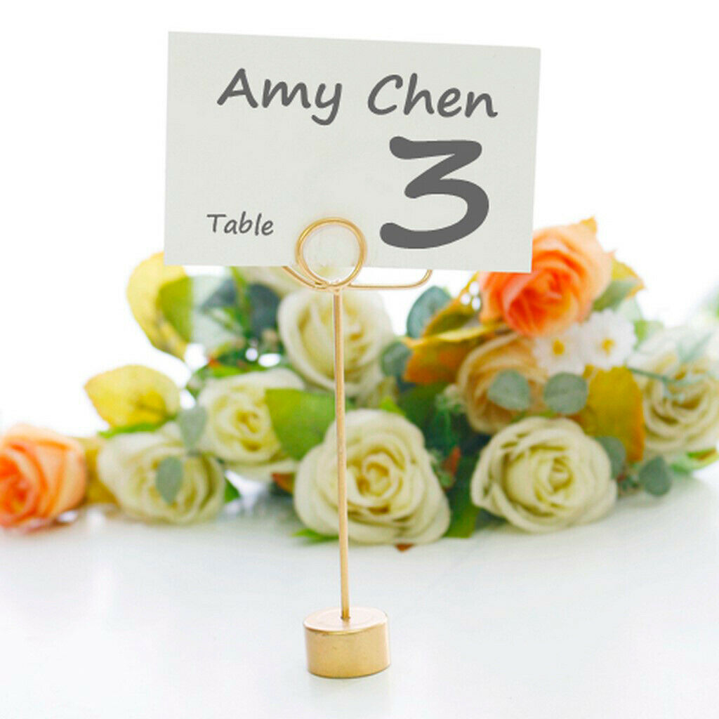 Metal Table Number Stand Place Card Holders Clips Party Event Table Decor