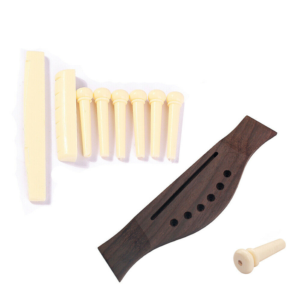 Acoustic Guitar Rosewood Bridge+Bone Bridge