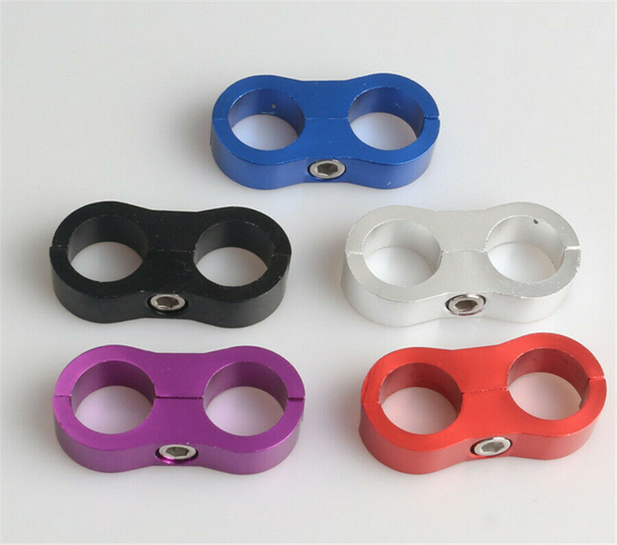 4X AN-10 AN10 19MM 0.75 in Braided Hose Separator Clamp Fitting Adapter Bracket