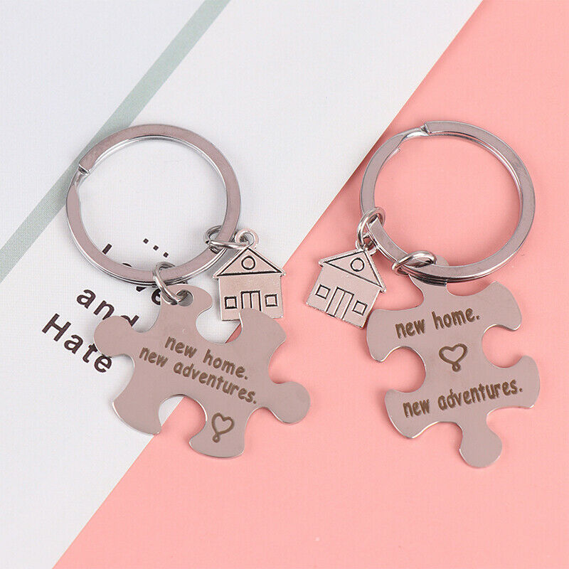 1pair Best Friend Key Chain Gifts Housewarming Gift Homeowner House Keyring  Tt