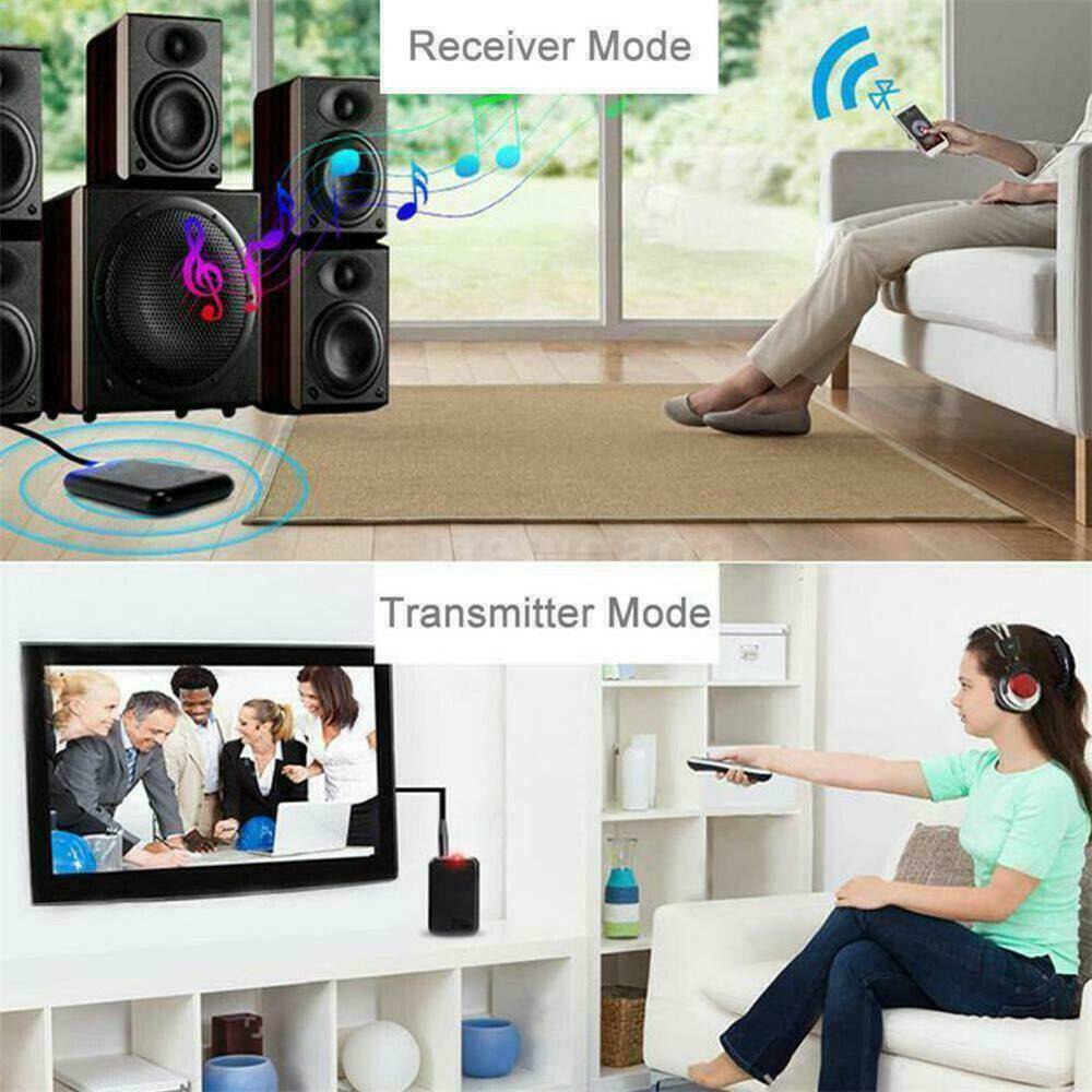 USB Bluetooth 5.0-Transmitter Receiver Stereo Audio Adapter AUX 3.5mm TV CAR PC