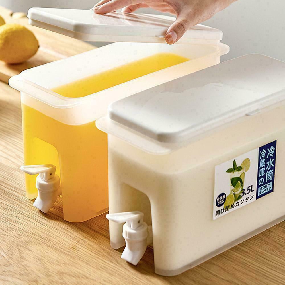 3500ml Water Jug With Faucet Lemon Juice Jug Kitchen Drinkware GREAT Kettle R7U3
