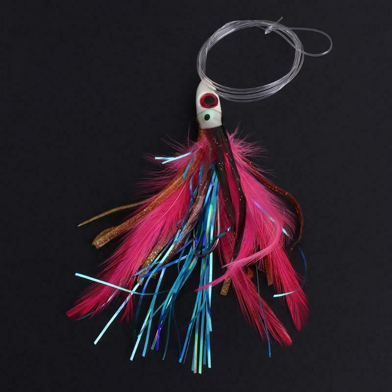 Fishing Bait With Lead Head Line Feather Lure Octopus Trolling Skirt Accessories