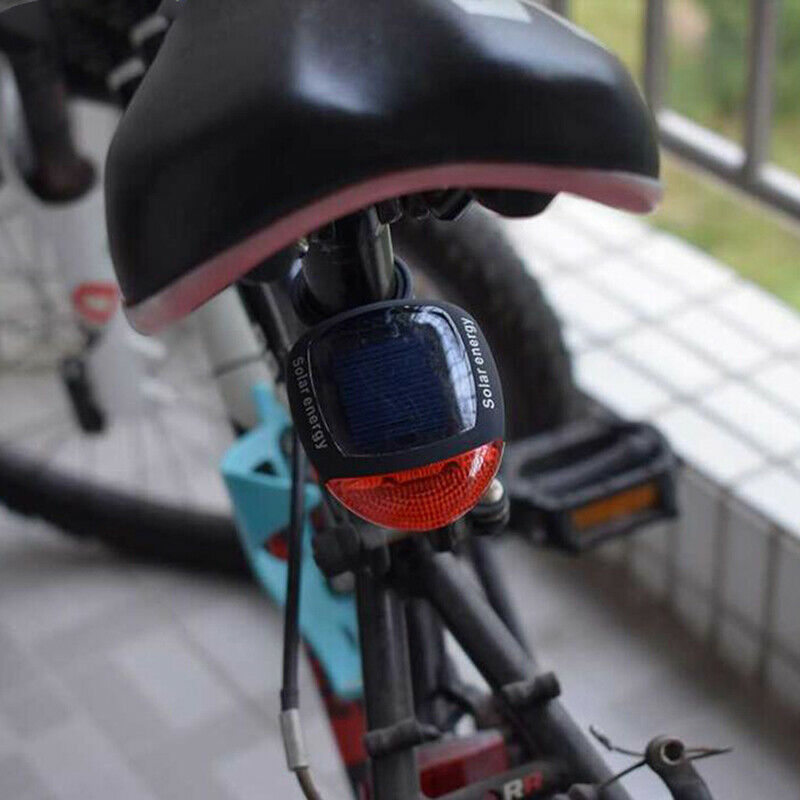 1Pc Solar Power LED Bicycle Night Cycling Safety Warning Lamp Bike AccessoriBDA