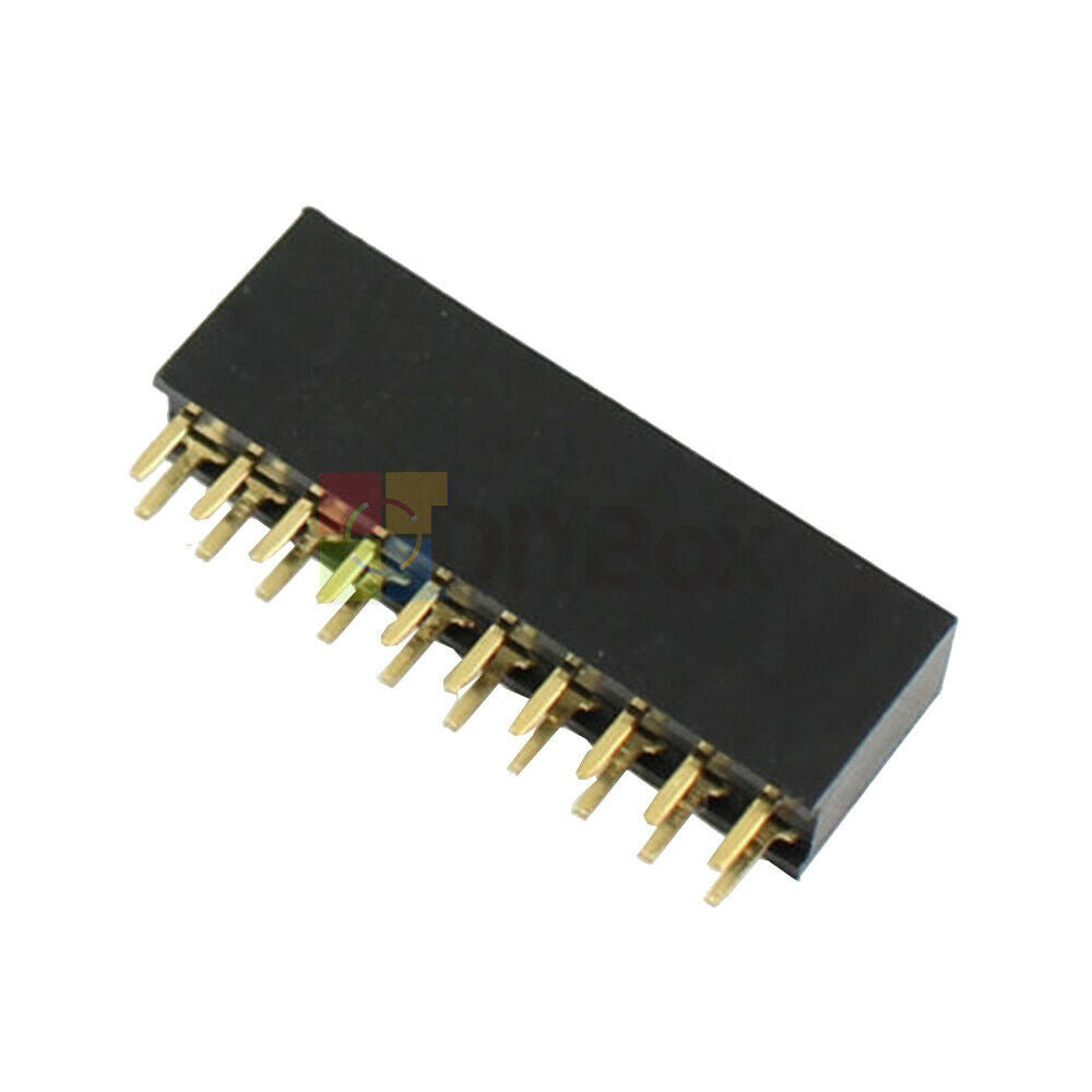 100Pcs 2x10 20 Pin Dual Row 2.54mm Female Straight Header Pitch Socket Strip