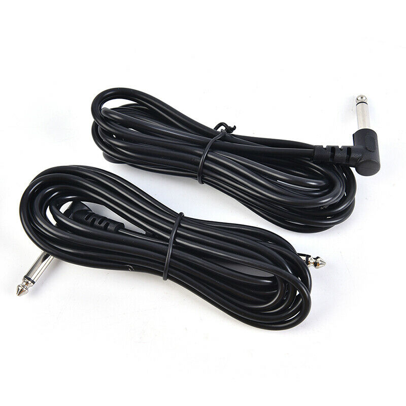 2PCS 10FT Electric Patch Cord Guitar Amplifier Amp Cable Right Angle 90 Deg SJ