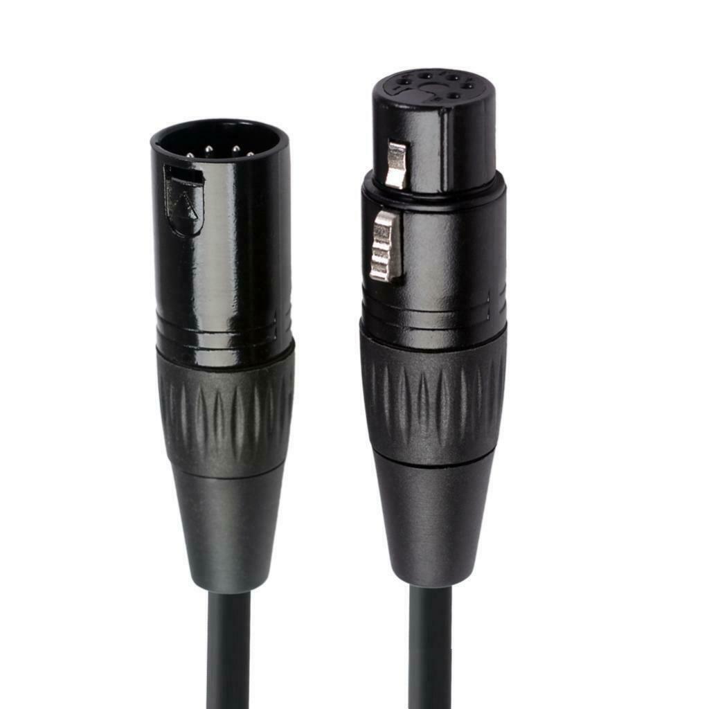 5 Pins XLR Male to 5 Pins XLR Female Stereo Audio Cable Adapter 1m
