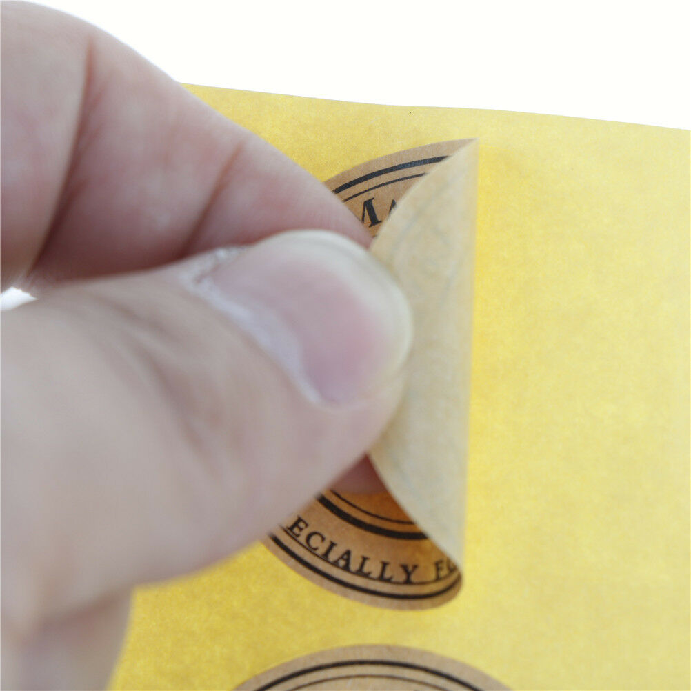 120X Thank you Kraft Seal Stickers Paper Label for DIY Gift Cookie Packagi.l8