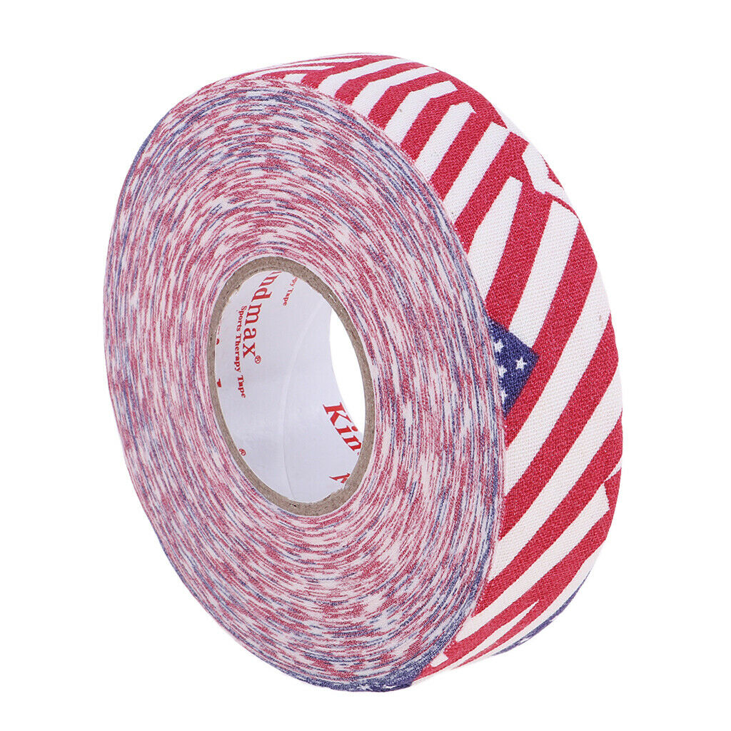 Cloth Hockey Stick Handle Sticky Grip Tape Ice Hockey Wrap Red Stripe