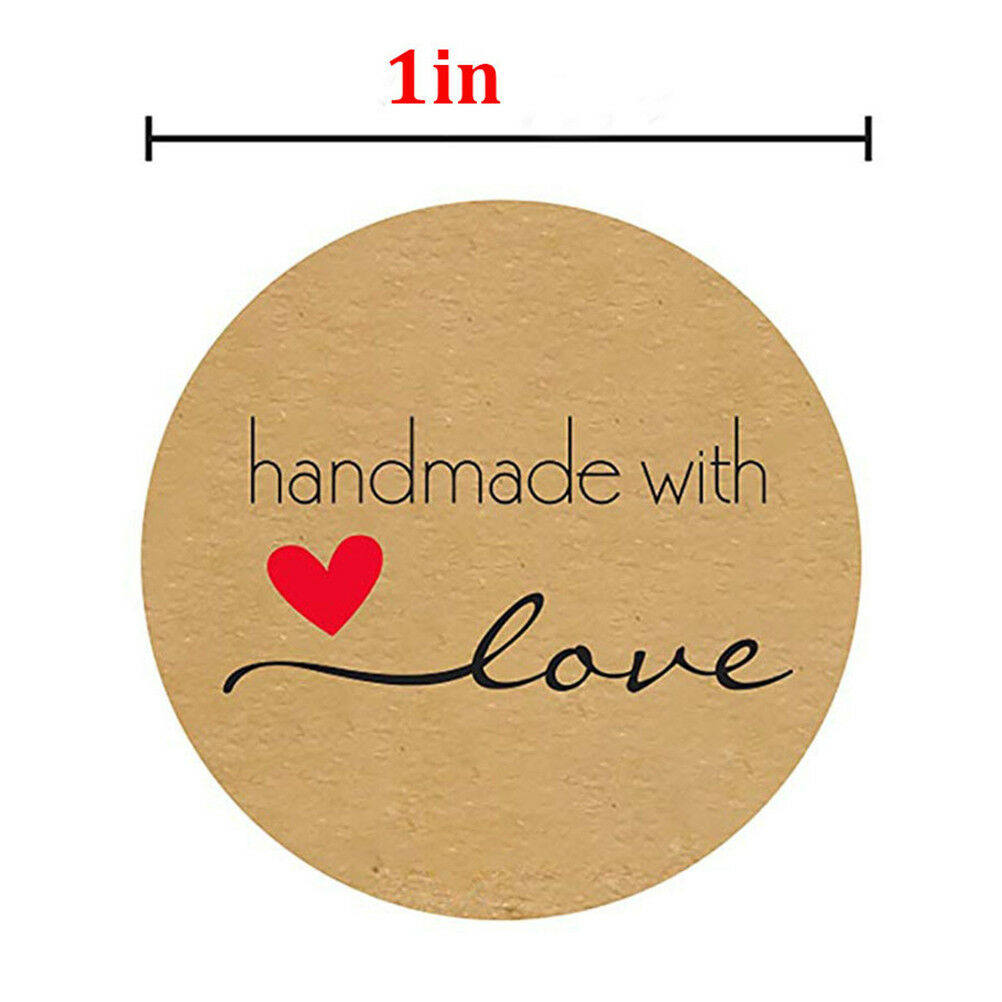 500 thank you stickers scrapbooking hand made handmade lable wedding stic.l8