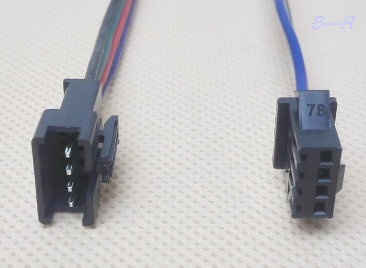 2x JST-SM 4-Pin (4P) Connector Pairs (4M & 4F); WS2801 LPD8806 Addressable Ld