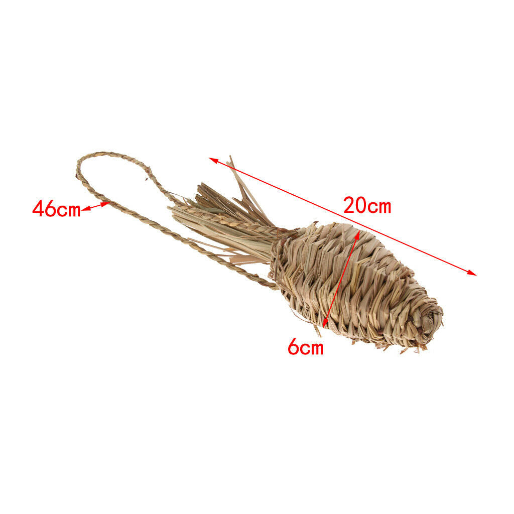 2Pcs Natural Grass Carrot Radish Bird Chewing Bites Toys For Small to Large