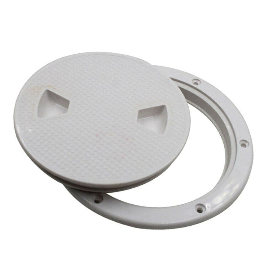 Plastic White Boat 6" Deck Inspection Hatch Screw Out Plate For Marine