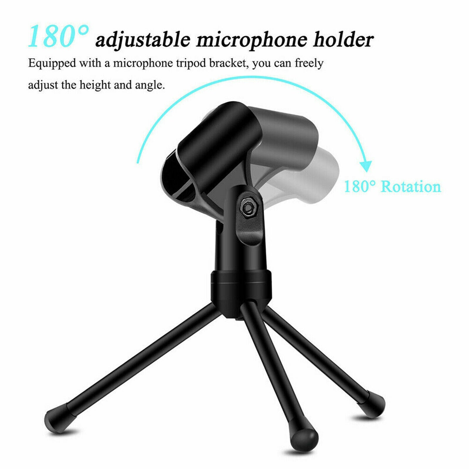 PC laptop microphone, Condenser microphones with tripod stand, Desktop Mic