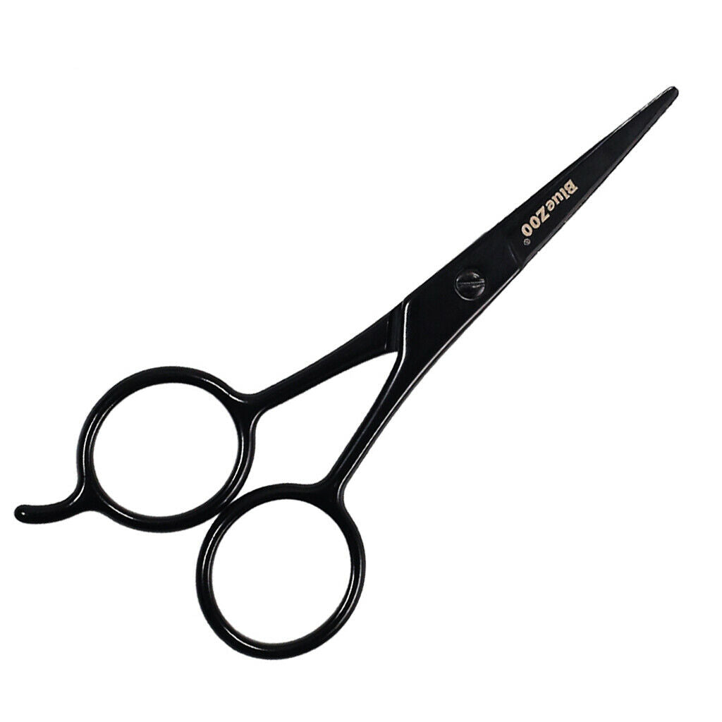 1 Set Men Beard Mustache Styling Scissors with Comb and PU Bag Kits Black