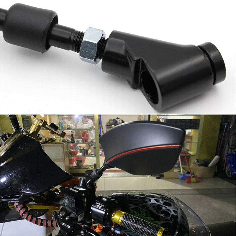 Universal Motorcycle Scooter Rotatable Big Vision Rearview Mirrors w/ Mountings