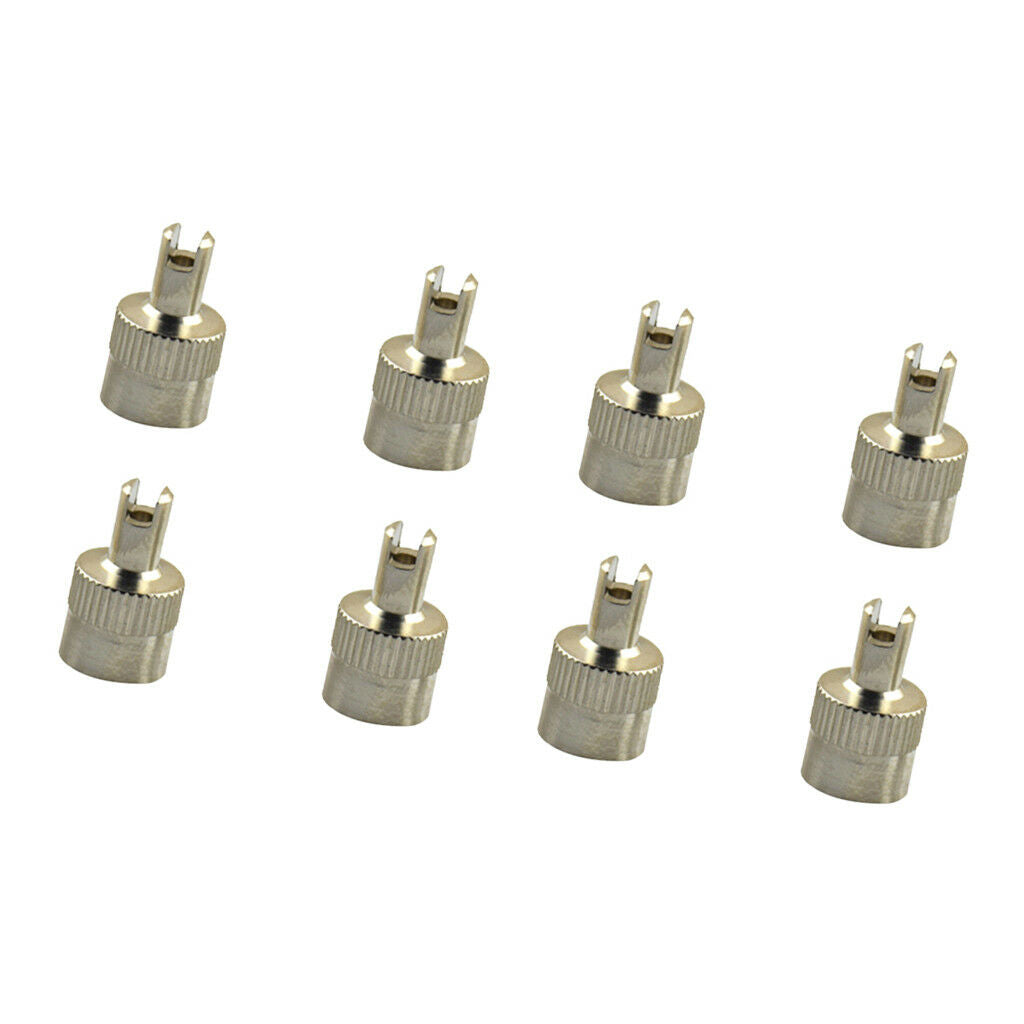 8Pcs Car Motorcyle Wheel Tire Stem Air Valve Caps Dust Cover w/ Remover Tool