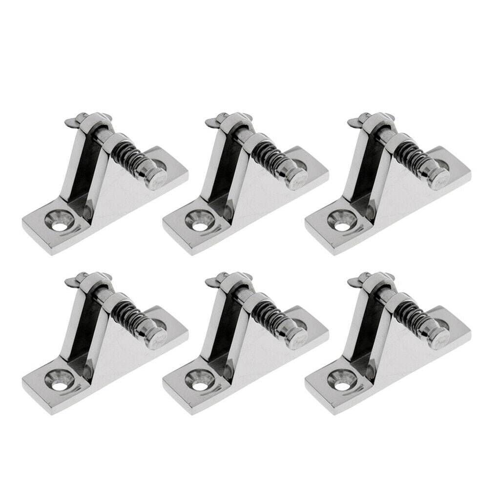 6 Pieces Boat Deck Hinge Stainless Steel Hinge Door Cabin Stamp Bracket Hinge