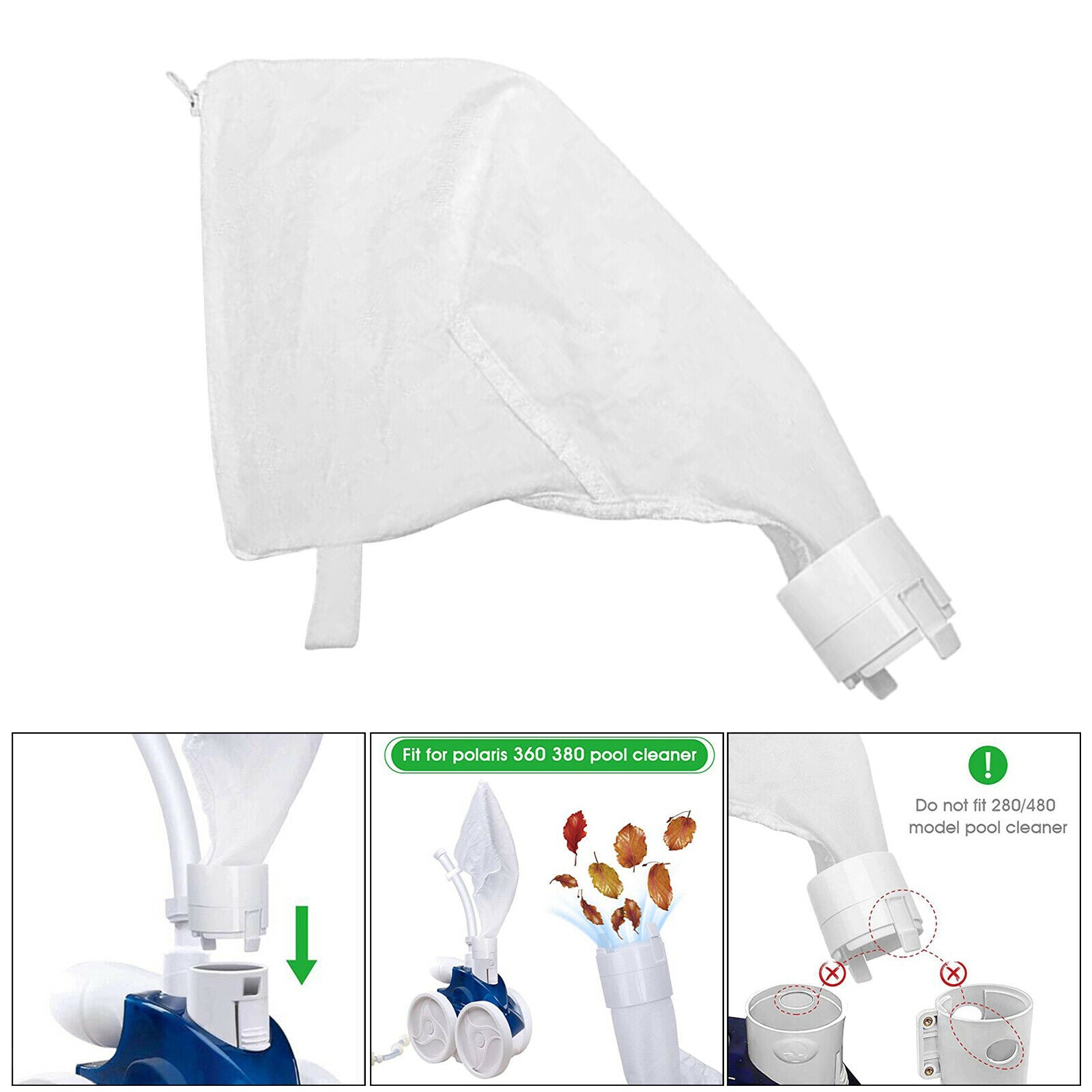 2 Piece Polyester Pool Cleaner Bag for Polaris Filter All Purpose Parts